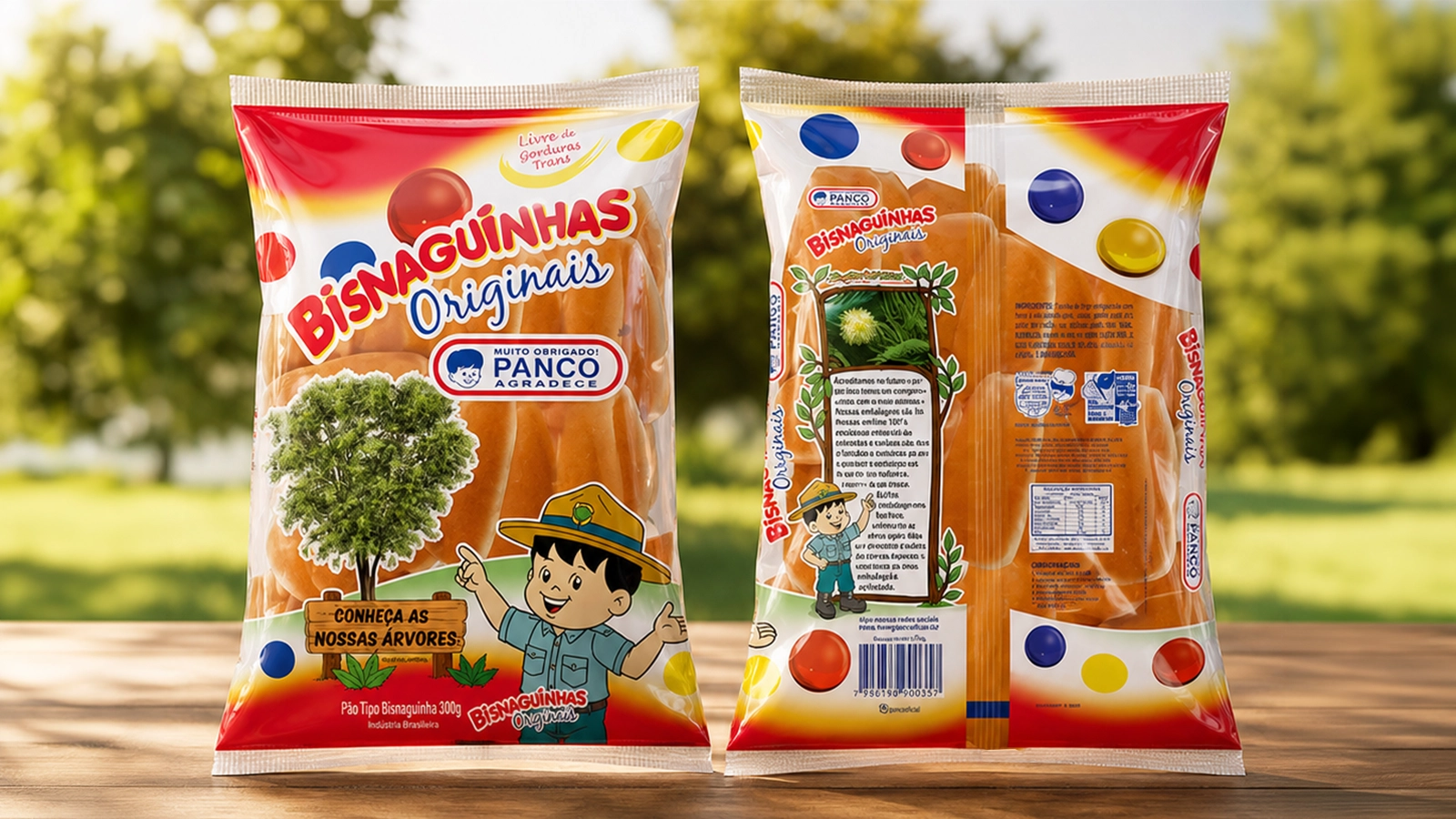 Panco — Bisnaguinhas Originais packaging, front and back